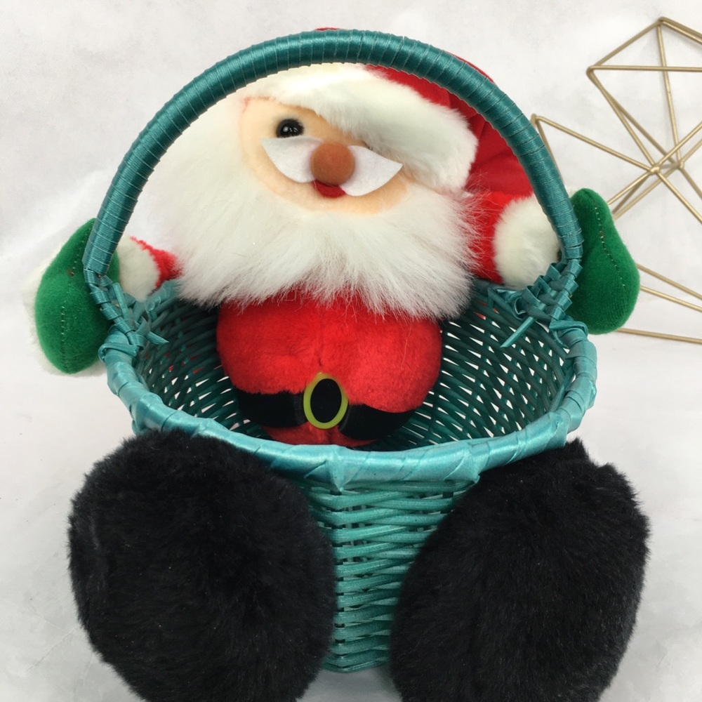 Santa Clause Basket with Handle